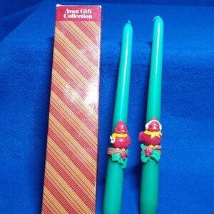 Vintage Avon 1987 Christmas Cardinal 10" Taper Candles Collectibles Set of 2